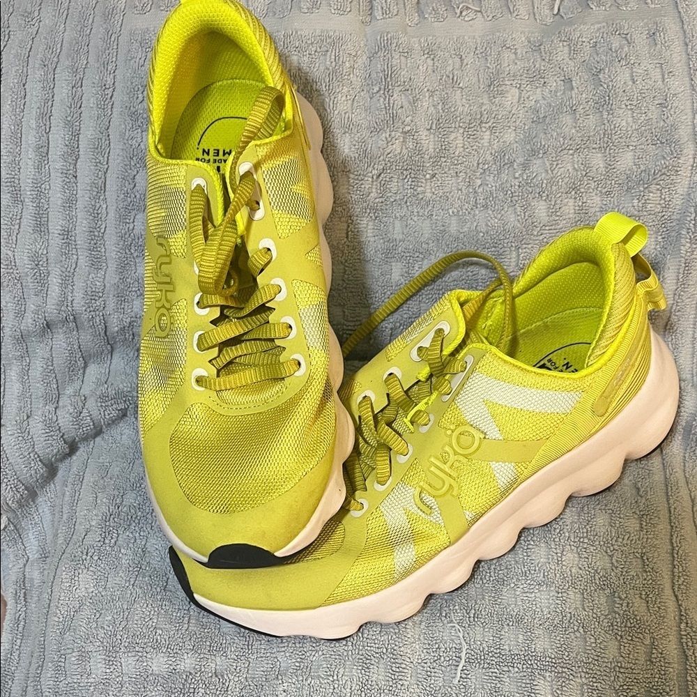 Ryka Women's Podflow Athletic Shoes in Neon Yellow